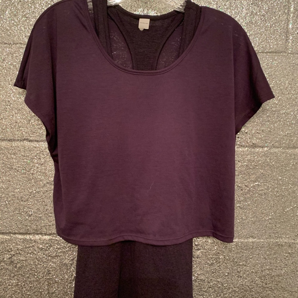 Plum tank with tshirt top
